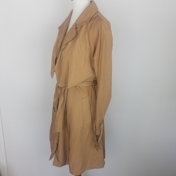 Mango Brown Modal Trench Coat Collared - Picture 5 of 7
